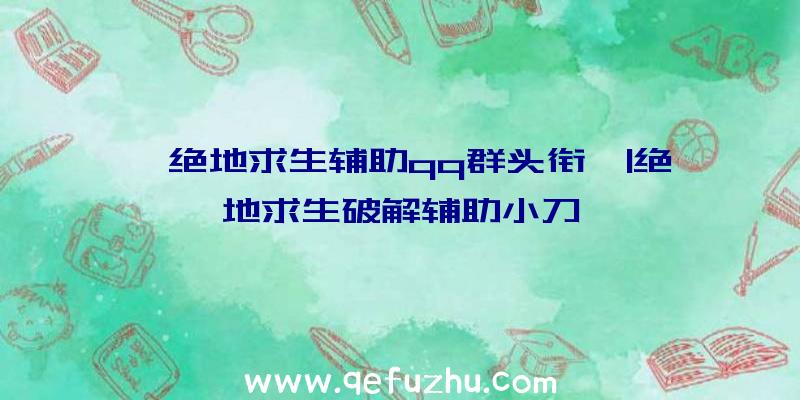 「绝地求生辅助qq群头衔」|绝地求生破解辅助小刀